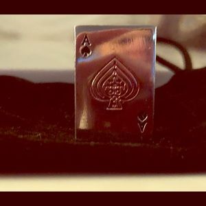 Mens custom A card cuff links